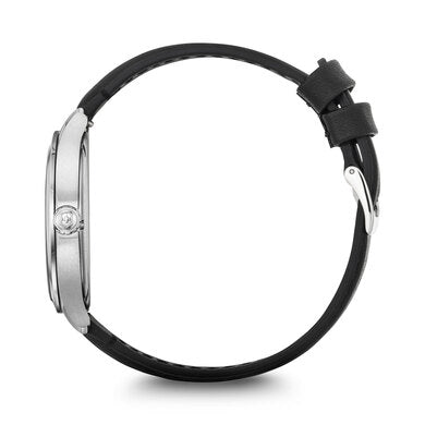 Alliance Black Dial Watch w/Leather Strap