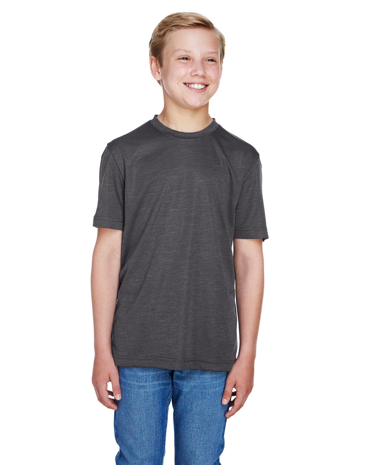 000247 Team 365 Youth Sonic Heather Performance T-Shirt