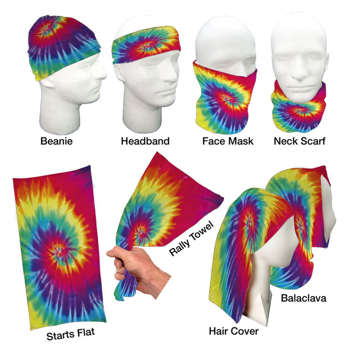 24 Hr Express Ship - Sublimated BEST VALUE lightweight Seamless Neck Gaiter (In stock)