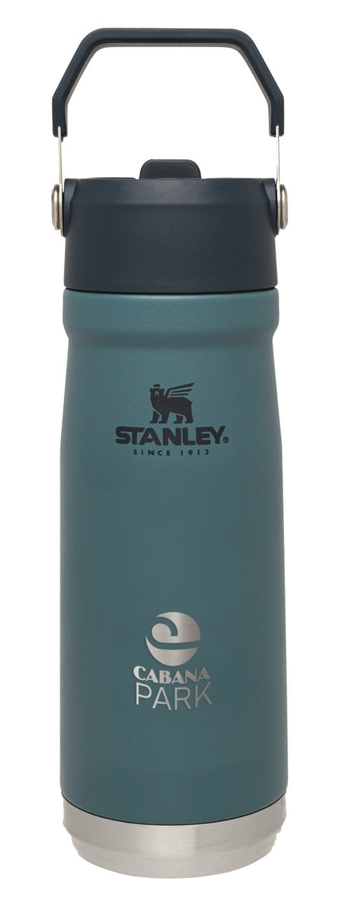 Stanley® IceFlow 22oz Flip Straw Water Bottle, blue - Etched