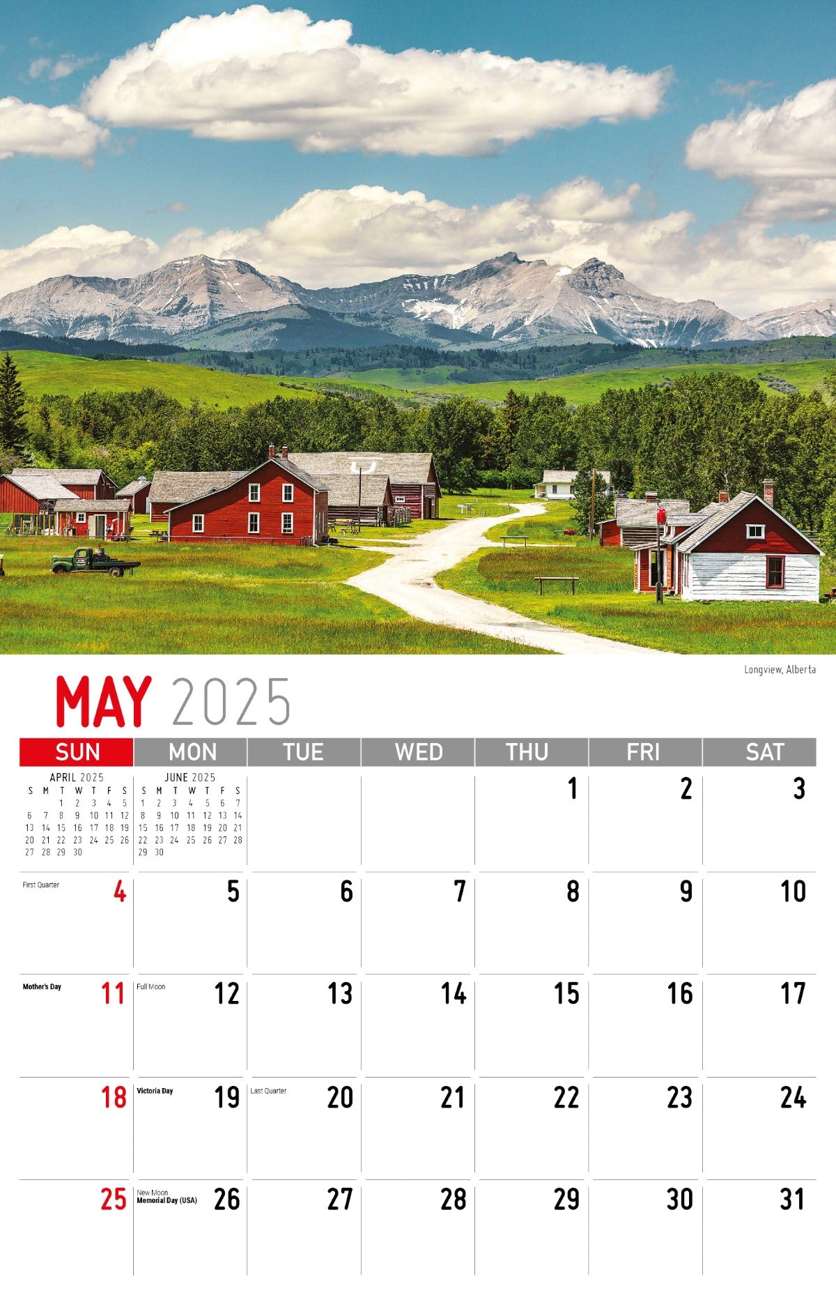 Galleria Wall Calendar 2025 Scenes of Western Canada