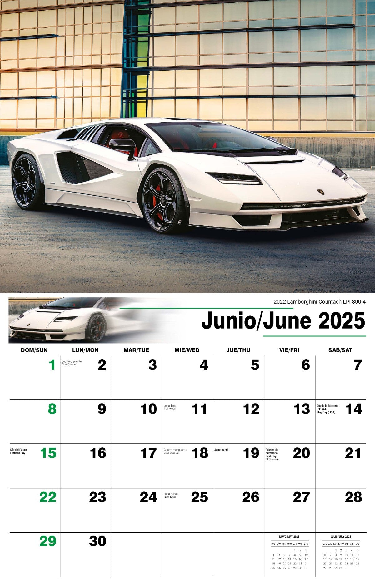 Galleria Wall Calendar 2025 Exotic Cars SP/ENG