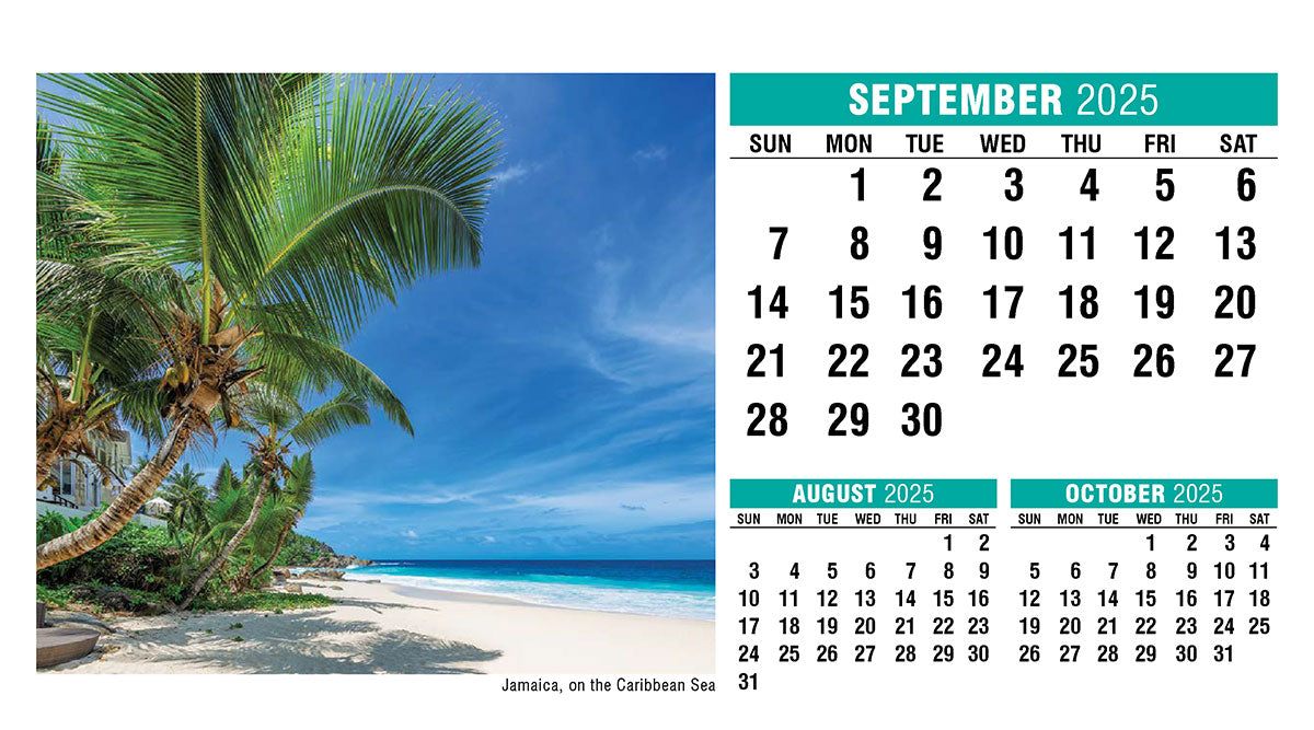 Galleria Sun, Sand & Surf Desk Tent Calendar