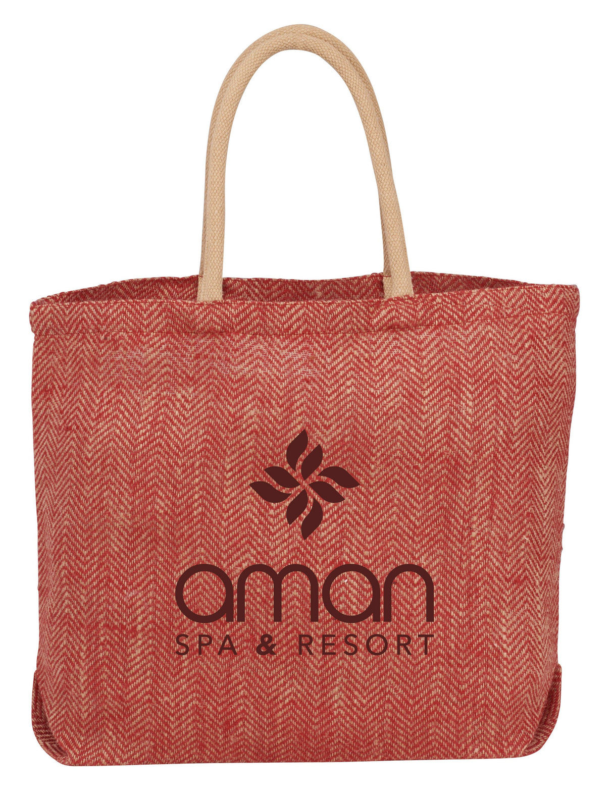 Herringbone Jute Tote