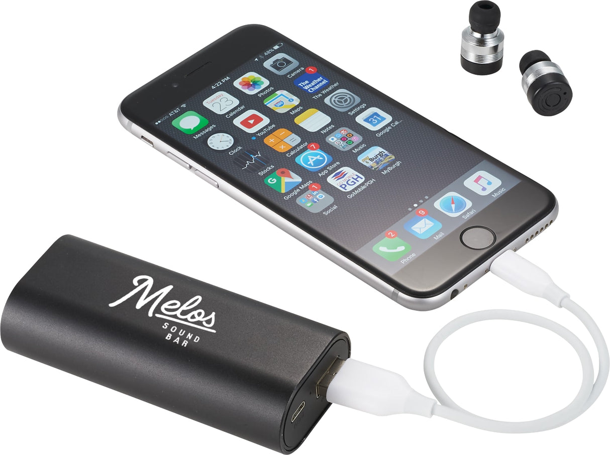 Metal True Wireless Earbuds and Power Bank