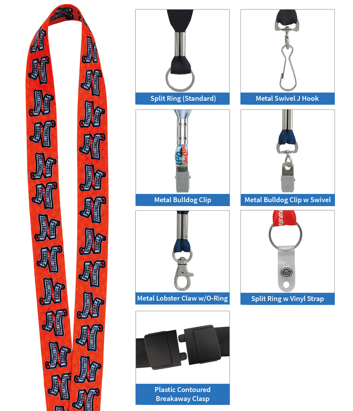 1" 'Fine Print' Lanyard