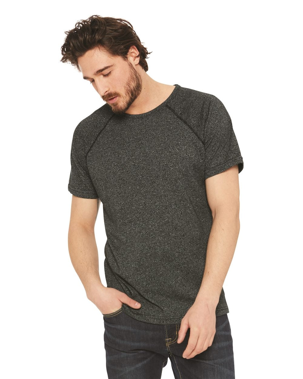 Next Level Mock Twist Raglan Short Sleeve Crew Shirt