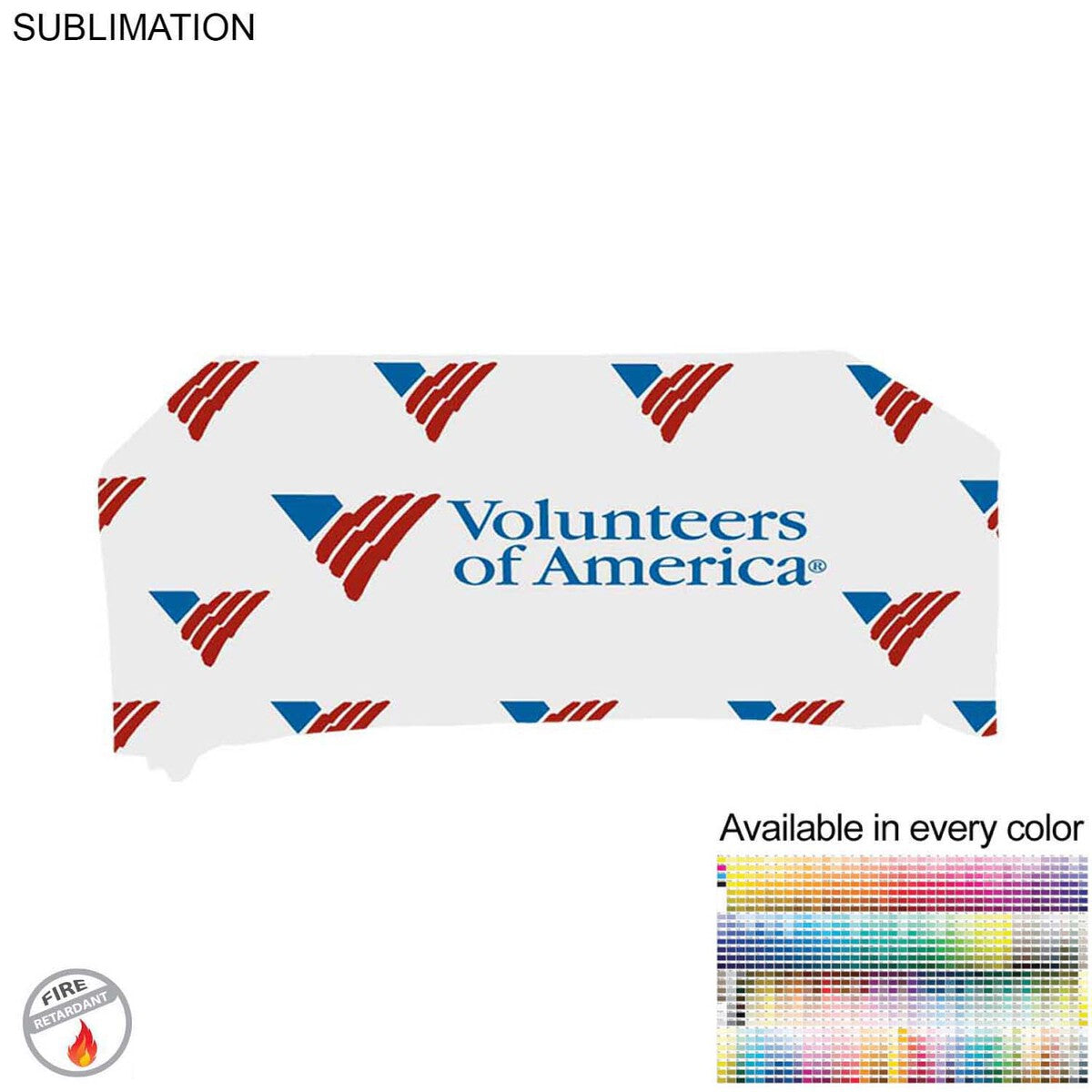 48 Hr Quick Ship - Tradeshow Booth Package Sleek, 2' EuroFit Display and 6' Sublimated Tablecloth