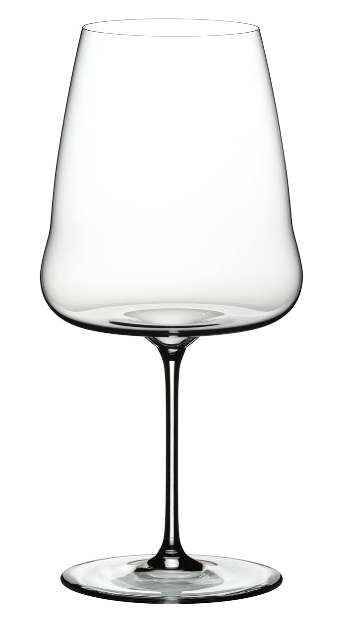 WineWings Cabernet Sauvignon, 33.88oz RIEDEL crystal stemmed glass S/2 in a Raven black gift box