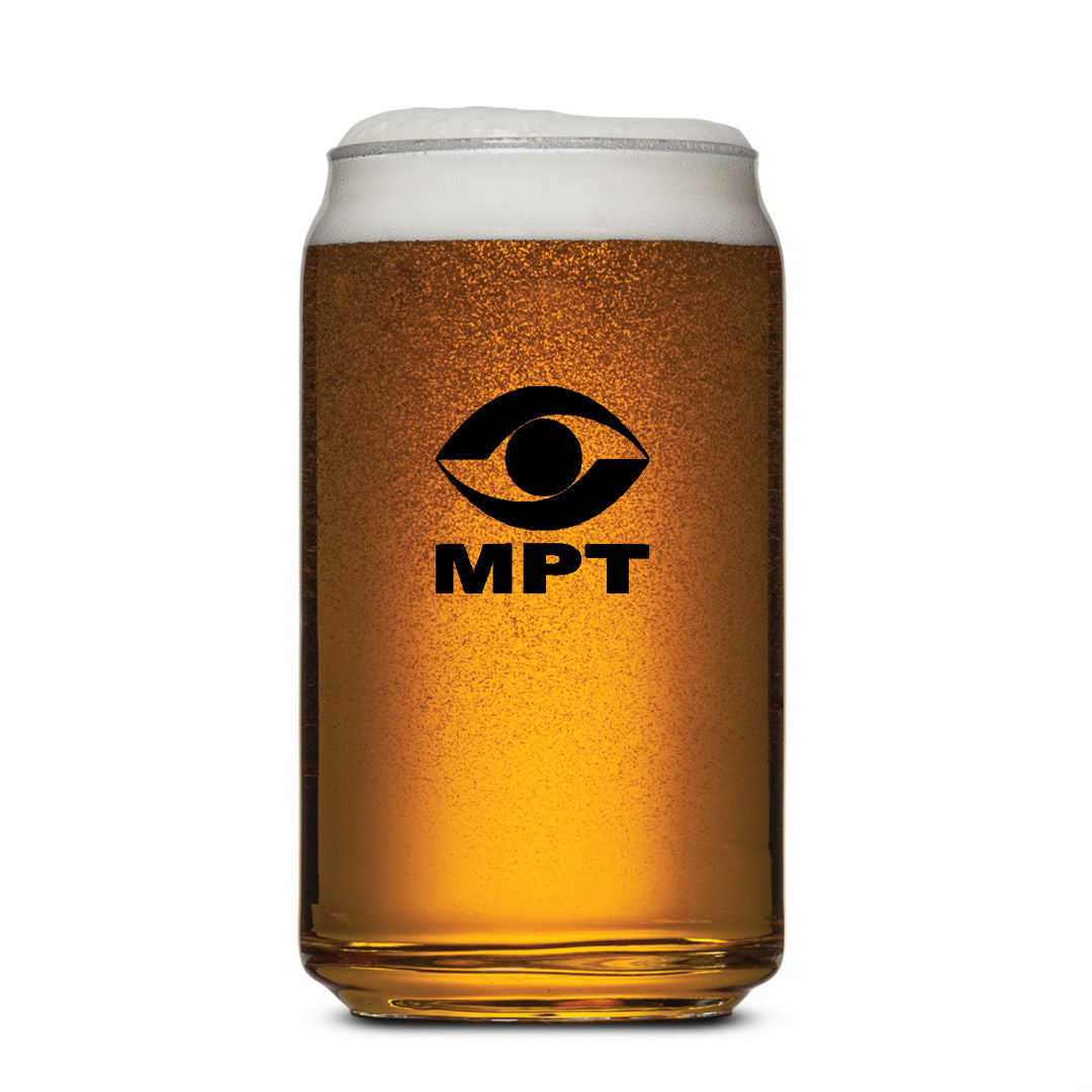 Beer Can Beer Glass - Imprinted 16oz