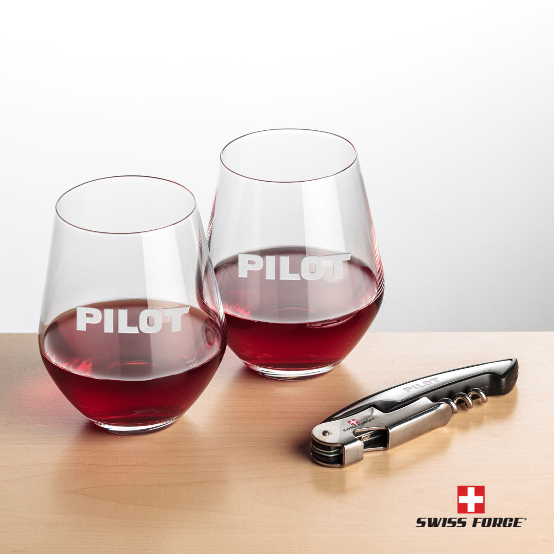 Swiss Force® Opener & 2 Reina Stemless