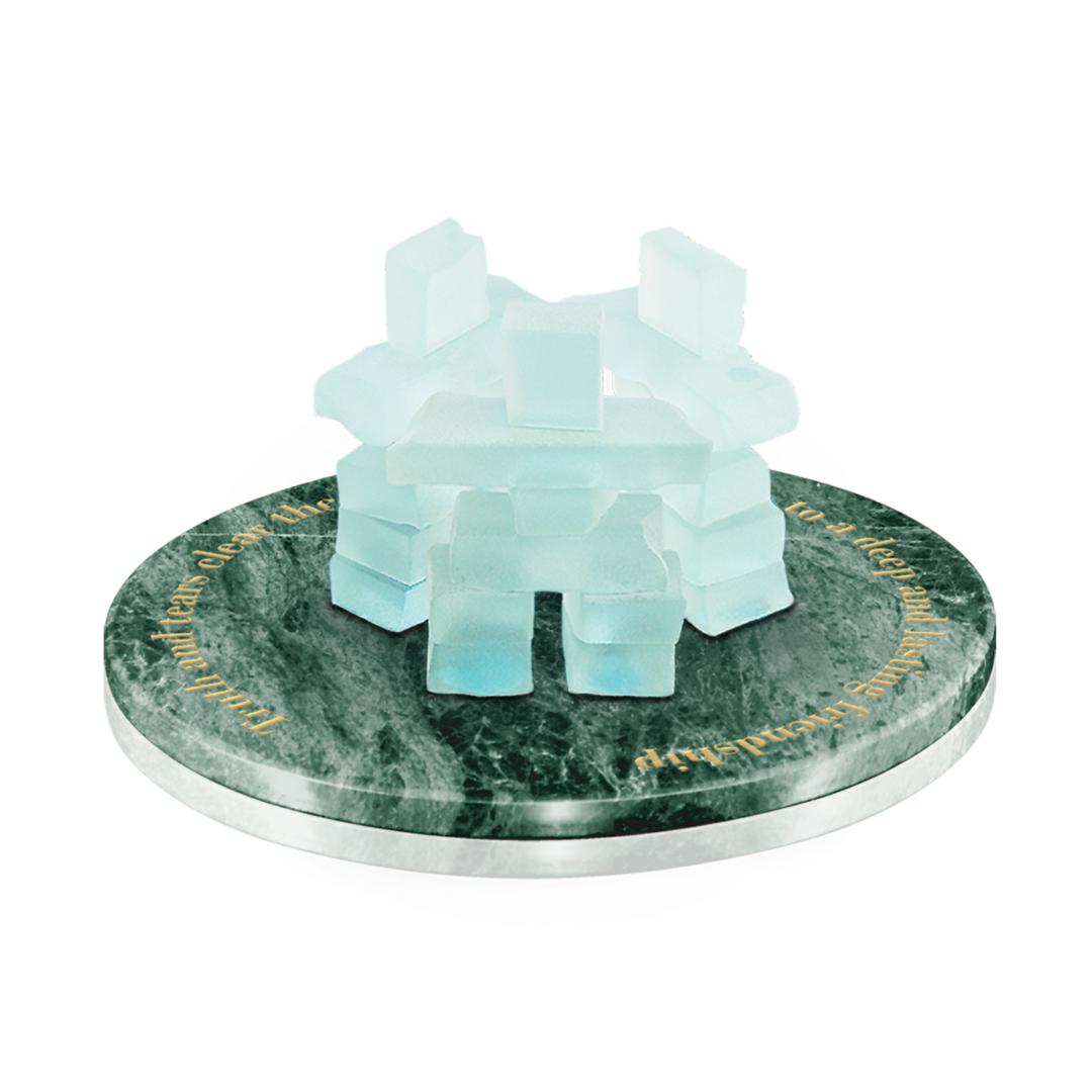 Friendship Ring Award - Marble with 3 Inukshuks