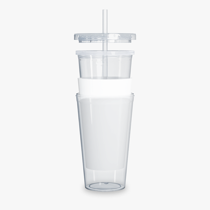 000001 Custom Plastic Tumbler with Straw