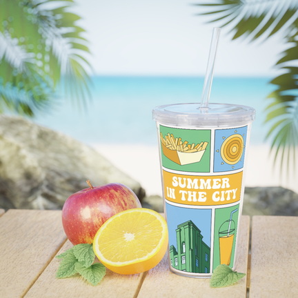 000001 Custom Plastic Tumbler with Straw