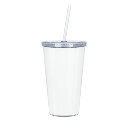 000001 Custom Plastic Tumbler with Straw