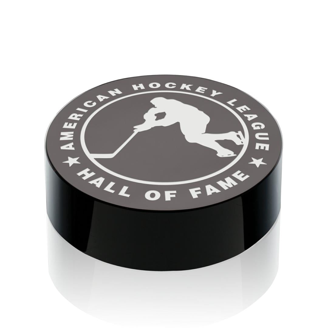 Hockey Puck Award - Black