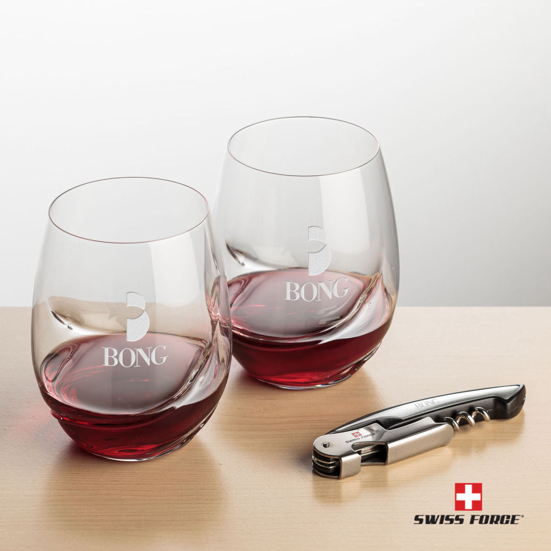 Swiss Force® Opener & 2 Bartolo Stemless