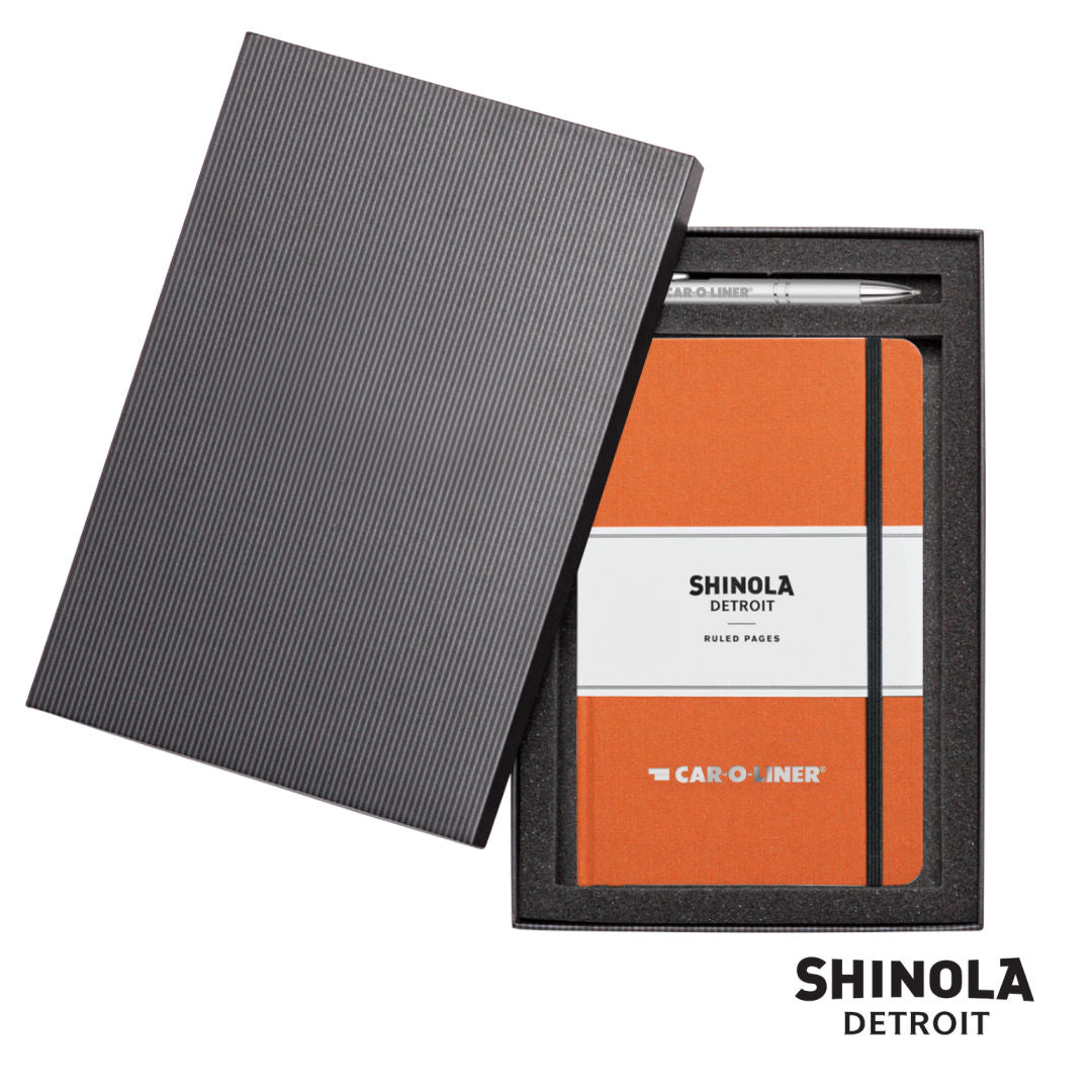 Shinola® HardCover Journal/Clicker Pen Gift Set - (M)