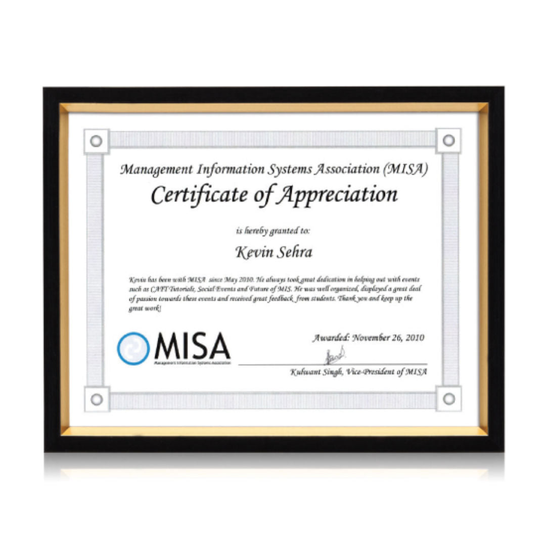 Gilda Certificate Frame