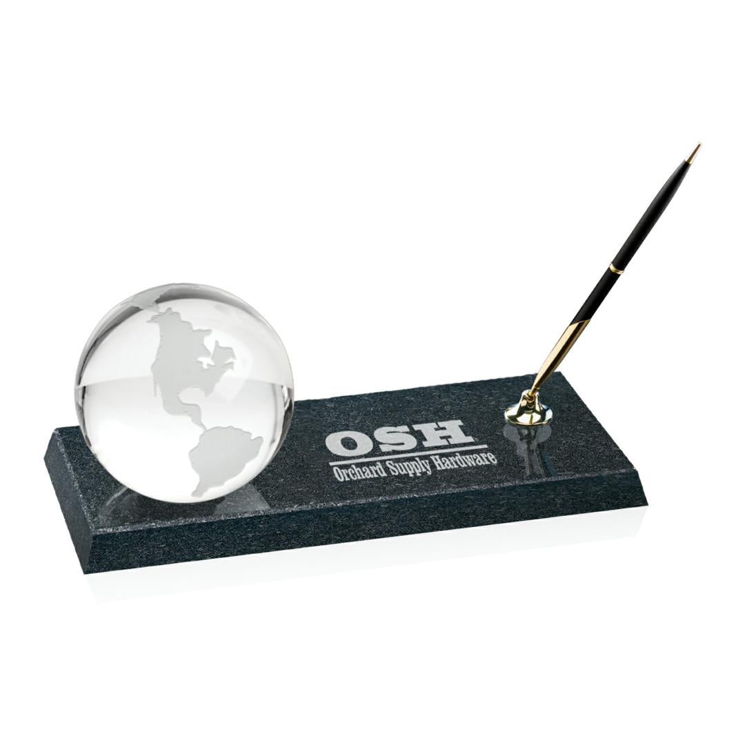 Granite Penset - Gold/Clear Globe