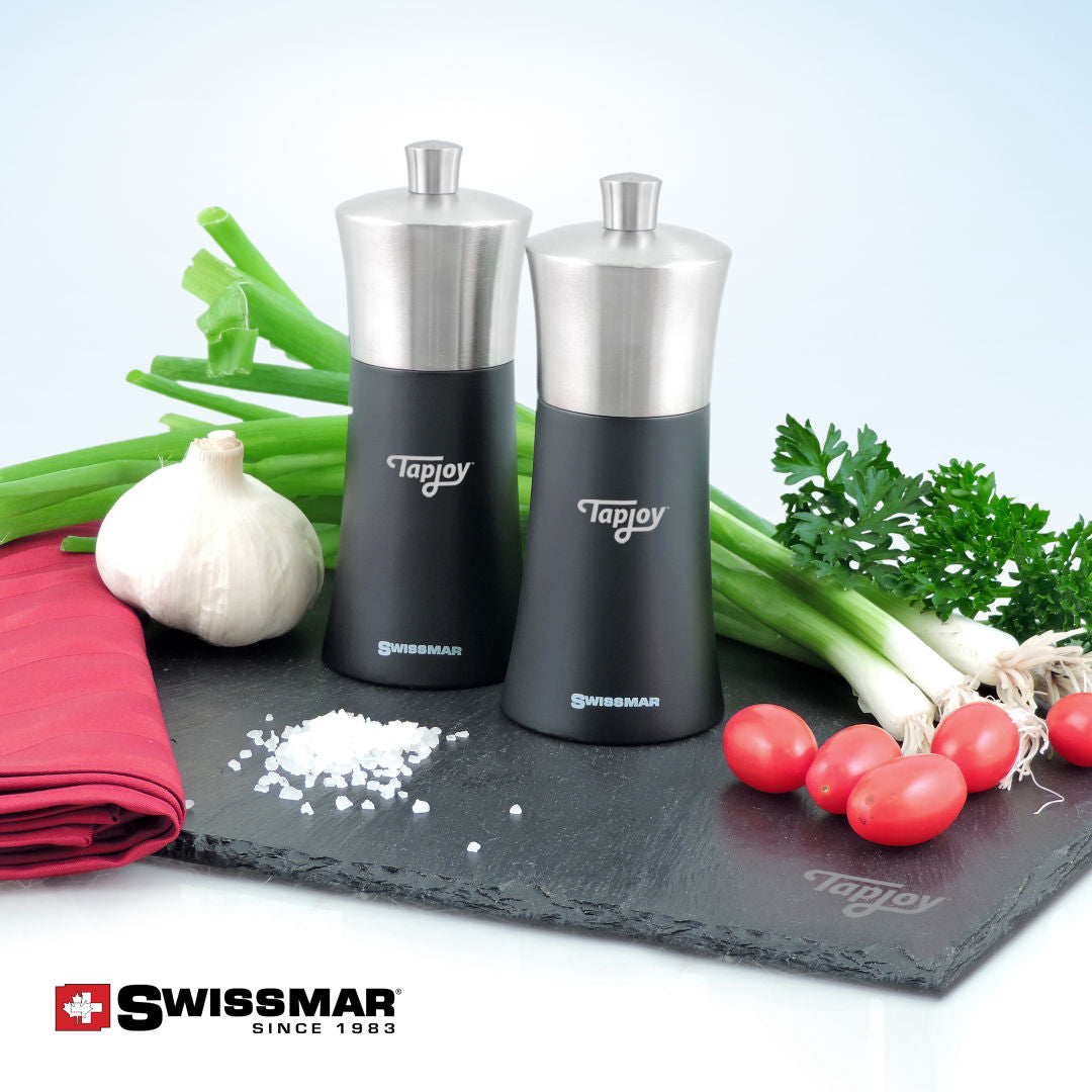 Swissmar® Torre Salt/Pepper Mill & Serving Board Set
