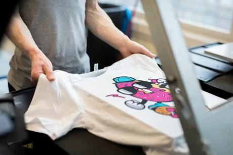 Direct-to-Film (DTF) printing workflow from design to final garment.