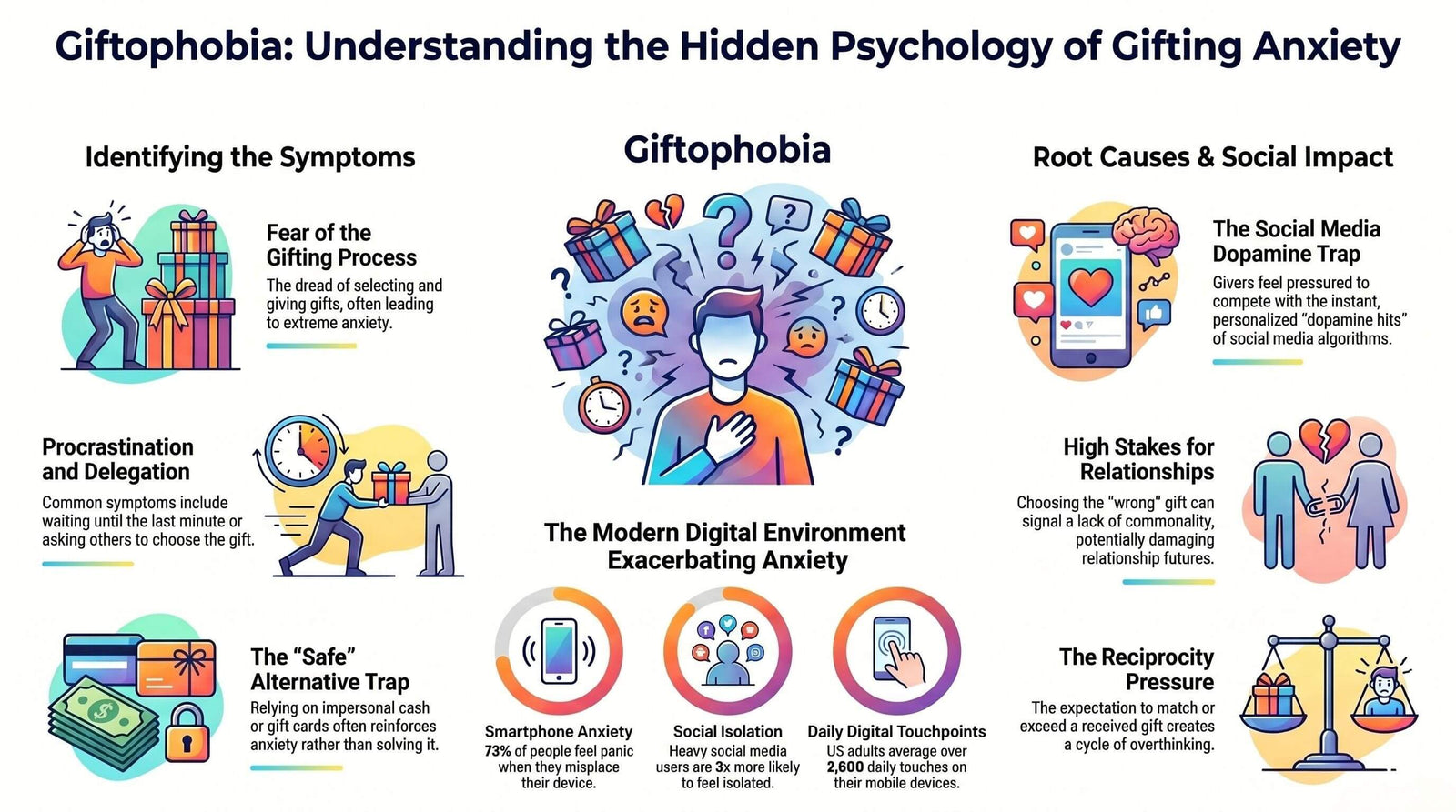 Giftophobia - Definition, Causes, Effects, Overcome Giftophobia.