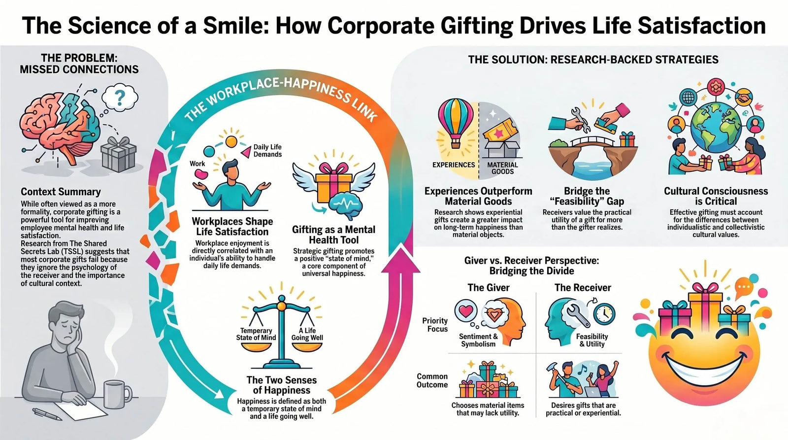 Happiness Corporate Gifting and Satisfaction in Life.