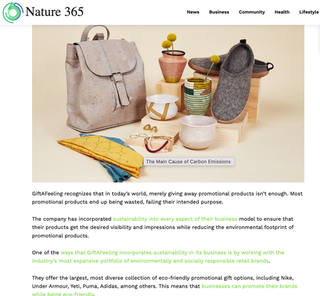 GiftAFeeling - Featured in “Nature365”