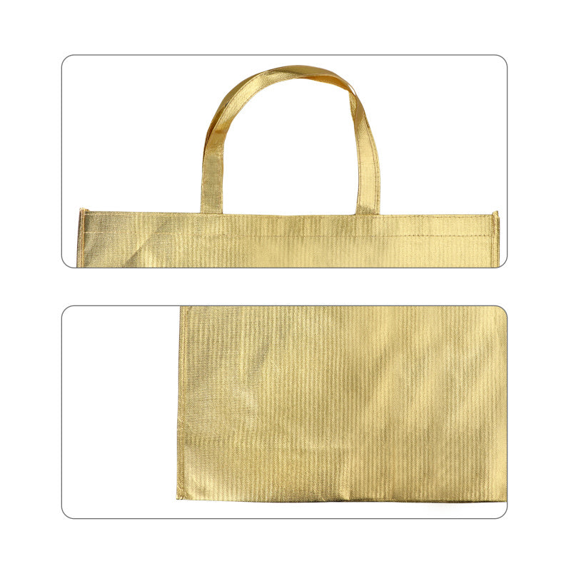 Reusable Non Woven Metallic Laminated Gift Tote Bags