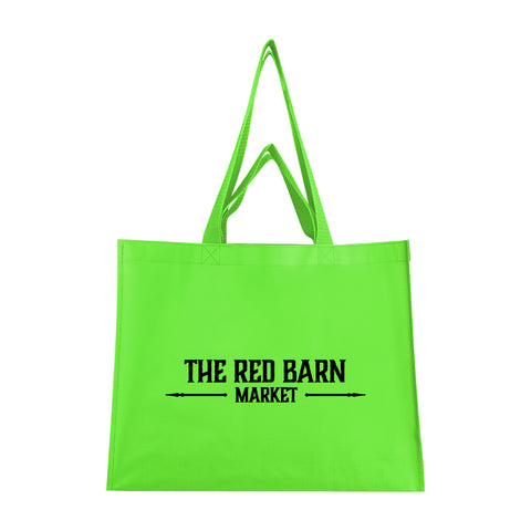 Matte Laminated Recycled Non-Woven Dual Handle Shopper Tote Bag