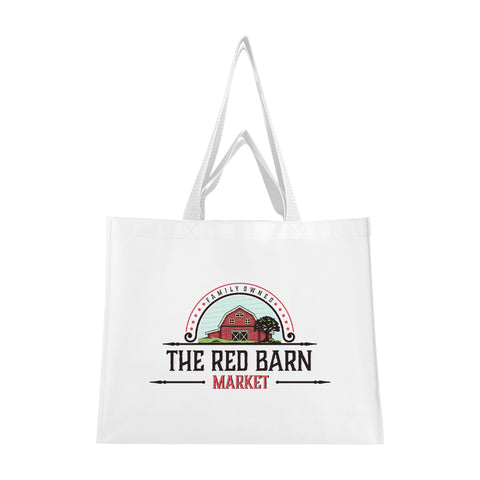 Matte Laminated Recycled Non-Woven Dual Handle Shopper Tote Bag