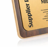 Reston Plaque - Walnut Finish/Gold