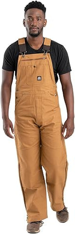 Berne Apparel Men's Short-Length Slab Unlined Duck Bib Overall