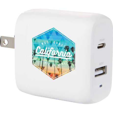 UL Listed 20W Dual USB-A and Type-C Wall Charger