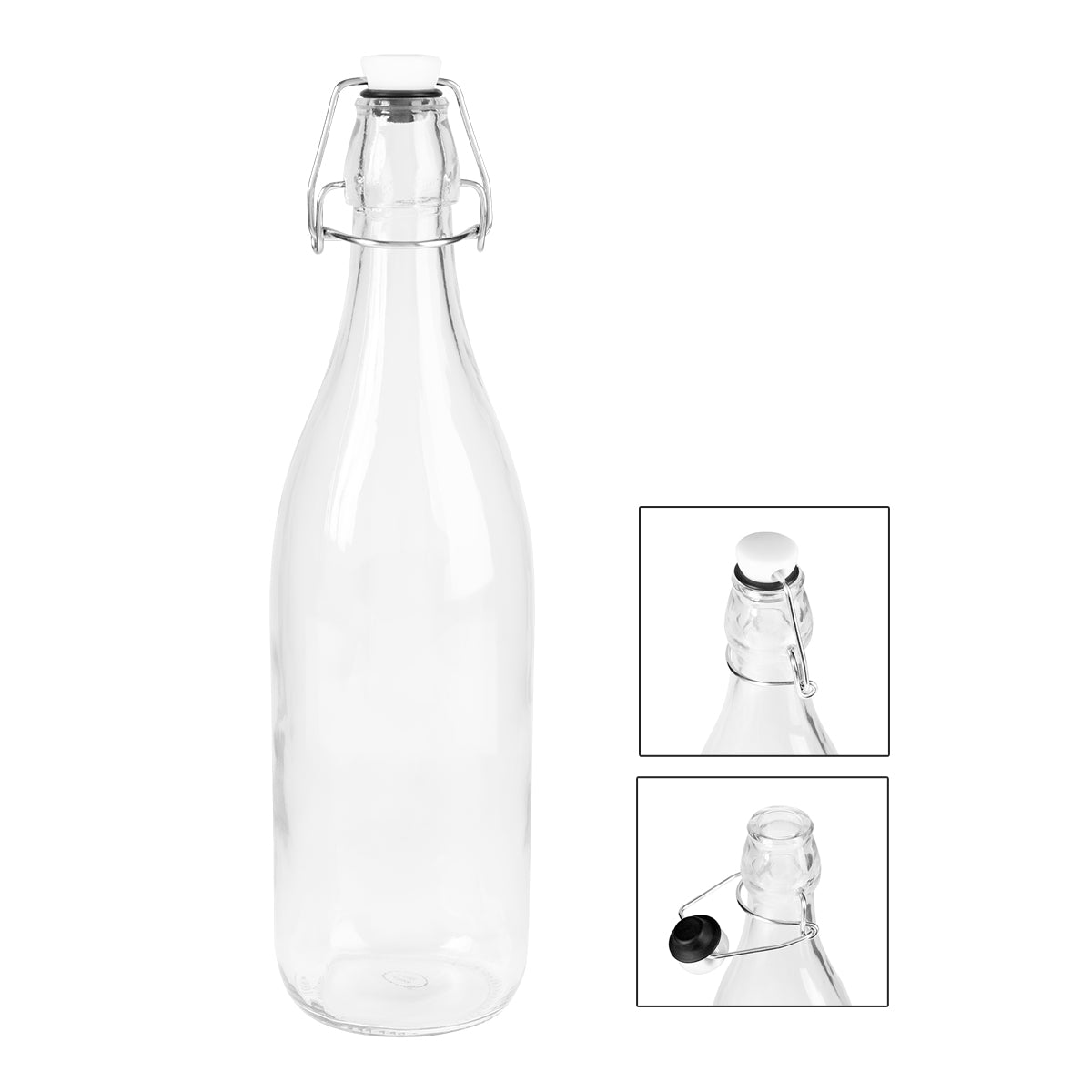1 Liter Swing Top Glass Bottle