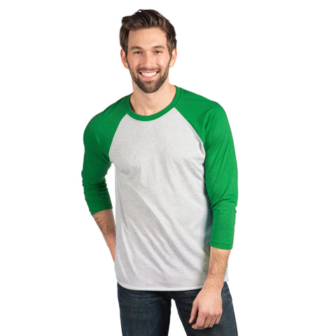 000046 Next Level Unisex Triblend Three-Quarter Sleeve Raglan Shirt