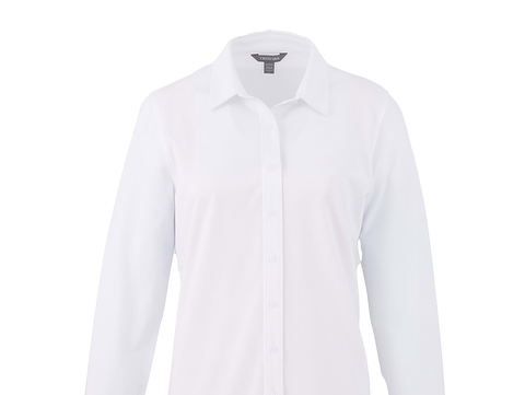 TATRA Eco Long Sleeve Knit Button Up Shirt - Women's
