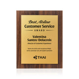 Millsboro Plaque - Walnut Finish/Gold