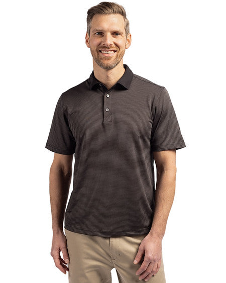 Cutter & Buck Virtue Eco Pique Micro Stripe Recycled Mens Big & Tall Polo