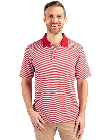 Cutter & Buck Forge Tonal Stripe Stretch Mens Big and Tall Polo