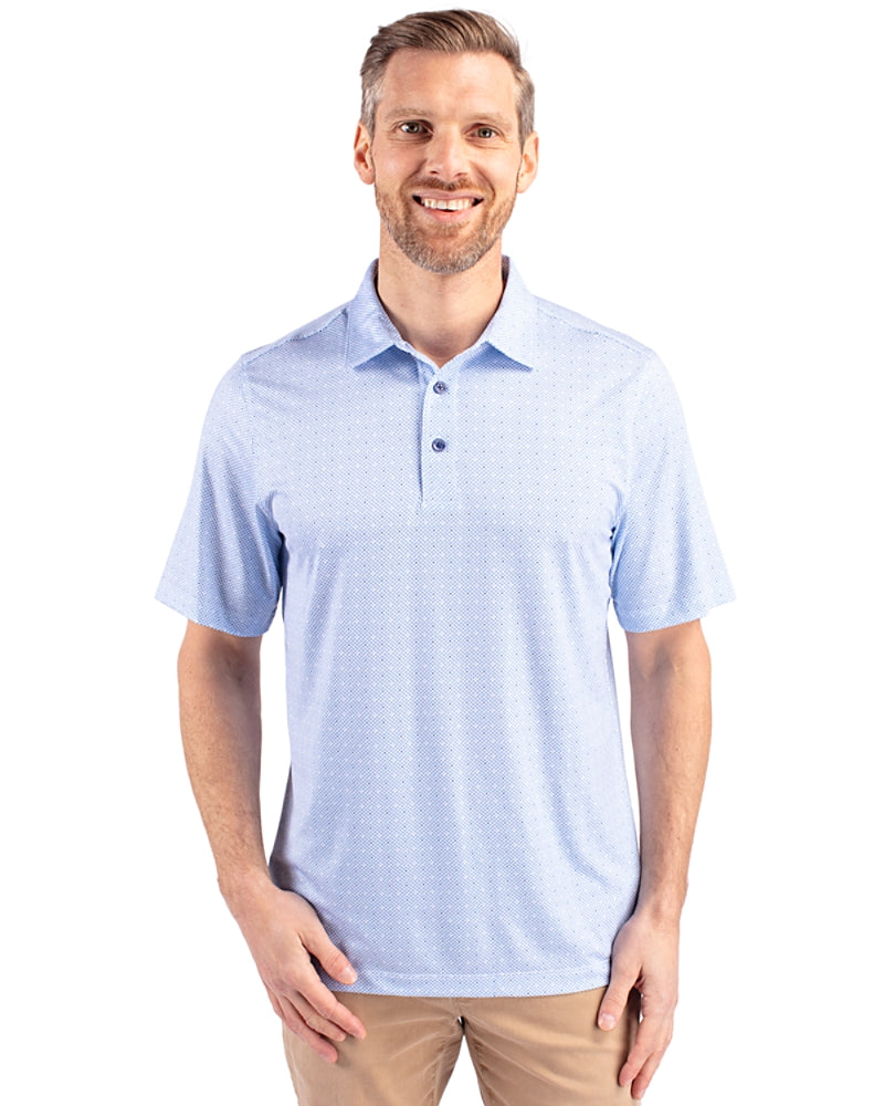 Cutter & Buck Pike Double Dot Print Stretch Mens Big and Tall Polo