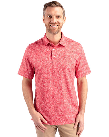 Cutter & Buck Pike Constellation Print Stretch Mens Polo