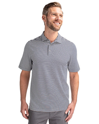 Cutter & Buck Virtue Eco Pique Stripe Recycled Mens Polo