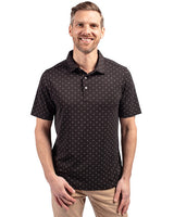Cutter & Buck Virtue Eco Pique Tile Print Recycled Mens Polo