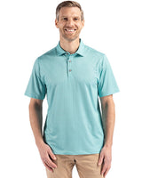 Cutter & Buck Pike Eco Shadow Check Print Recycled Mens Polo
