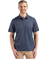Cutter & Buck Pike Eco Shadow Check Print Recycled Mens Polo