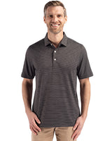 Cutter & Buck Forge Eco Fine Line Stripe Stretch Recycled Mens Polo