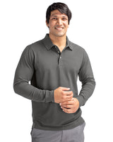 Cutter & Buck Advantage Tri-Blend Pique Mens Big and Tall Long Sleeve Polo