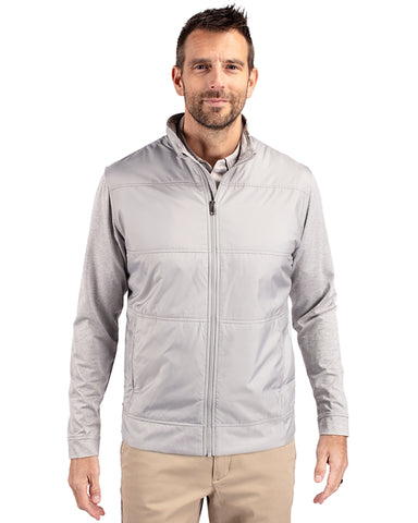 Cutter & Buck Stealth Hybrid Quilted Mens Full Zip Windbreaker Jacket